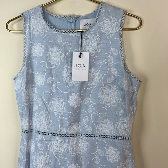 J.O.A. Blue Floral Dress, Medium - Picture 3 of 6